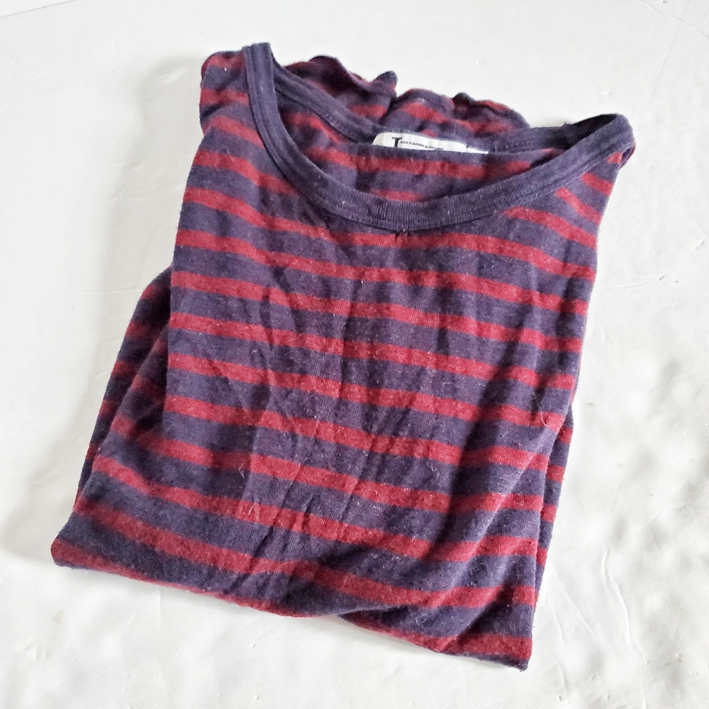 ALEXANDER WANG Striped Slub Classic Tee M - Picture 6 of 6